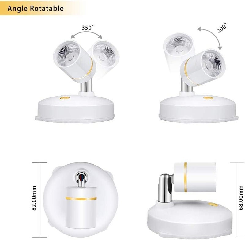 LEASTYLE Battery Operated Spotlight,LED Cordless Spot Lights Indoor with Remote, Wireless Uplighting for Wall Display Artwork Accent - Image 5