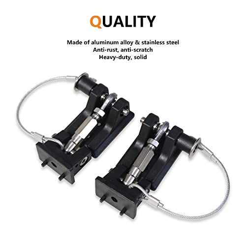 RERPRO TJ Hood Latches Lock for 1997-2006 Jeep Wrangler TJ Aluminum Locking Hood Latch Safety Catch Kit Replacement, Eliminate Hoods Flutter, 1 Pair Black with 2 Keys - Image 4