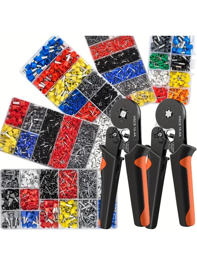 THSC8 10 4HC Crimping Tool With TE1200PCS Terminals Wire Stripper Pliers Cold Press Set - Image 2