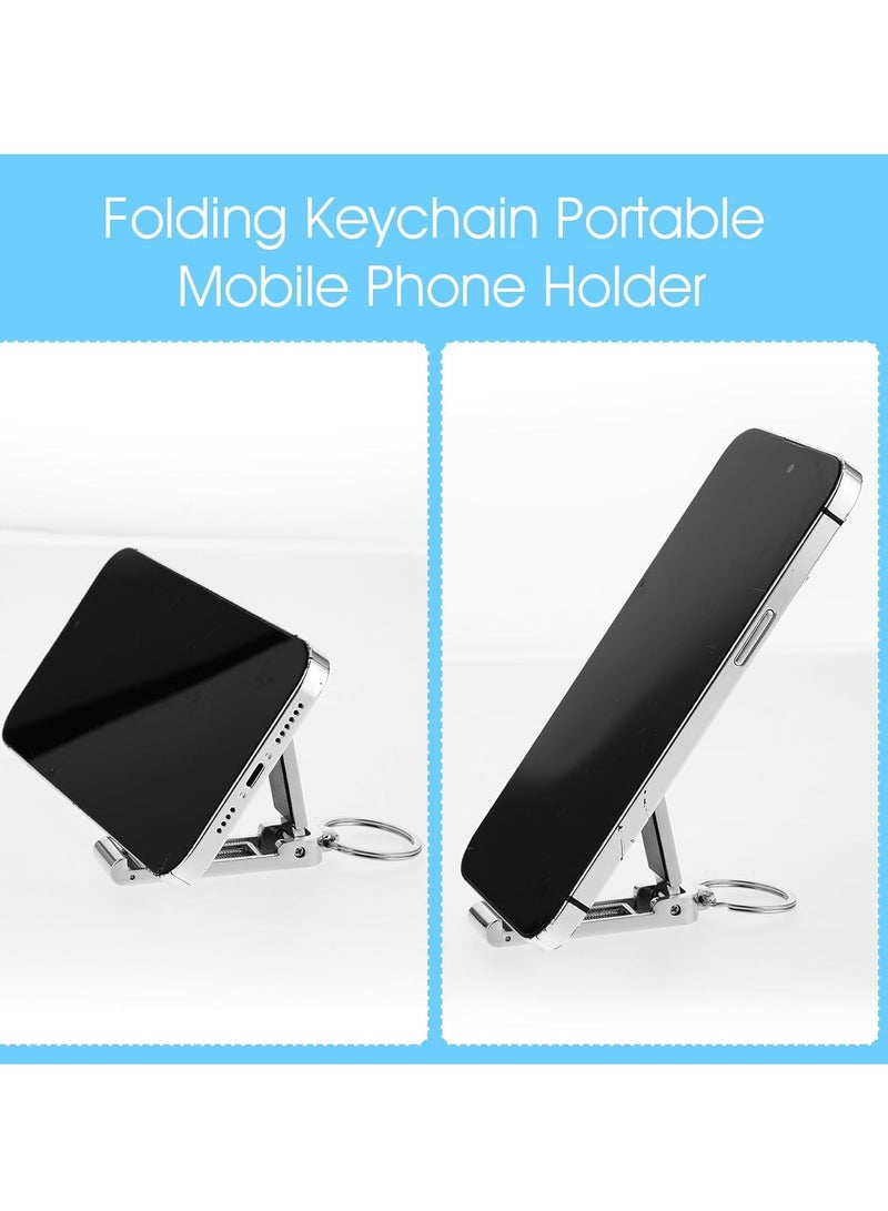 2 in 1 Instant Bag Purse Hook and Mobile Phone Stand - Silver Purse Hook Hanger and Keychain Hanger - Versatile Handbag Table Hook for Women and Men - Image 3