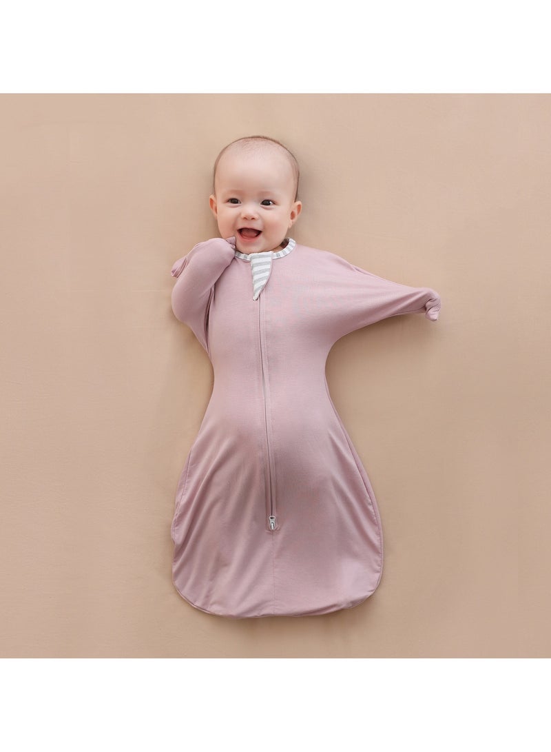 انسولار قماط مودال عالي المرونة للأطفال الرضع، مضاد للارتجاف، قماط حديثي الولادة، قماط أطفال مضاد للركل، كيس نوم، بنفسجي فاتح - Image 1