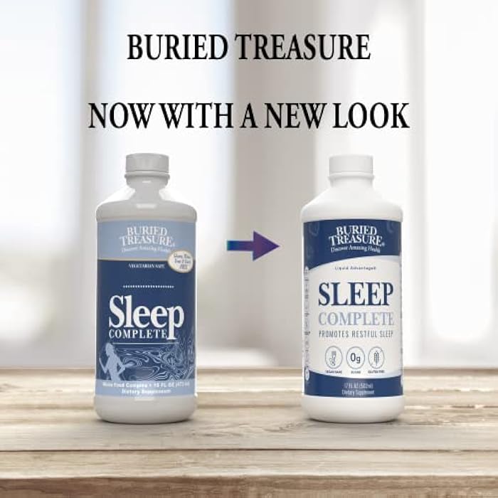 Buried Treasure Sleep Complete Promotes Restful Sleep with Chamomile Passion Flower Lemon Balm Melatonin Herbal Whole Food Complex 16 oz - Image 2