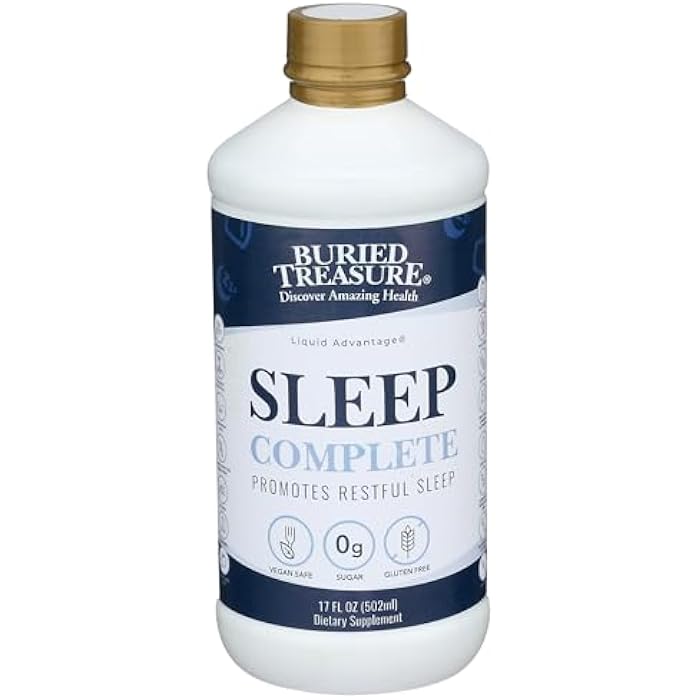 Buried Treasure Sleep Complete Promotes Restful Sleep with Chamomile Passion Flower Lemon Balm Melatonin Herbal Whole Food Complex 16 oz - Image 4