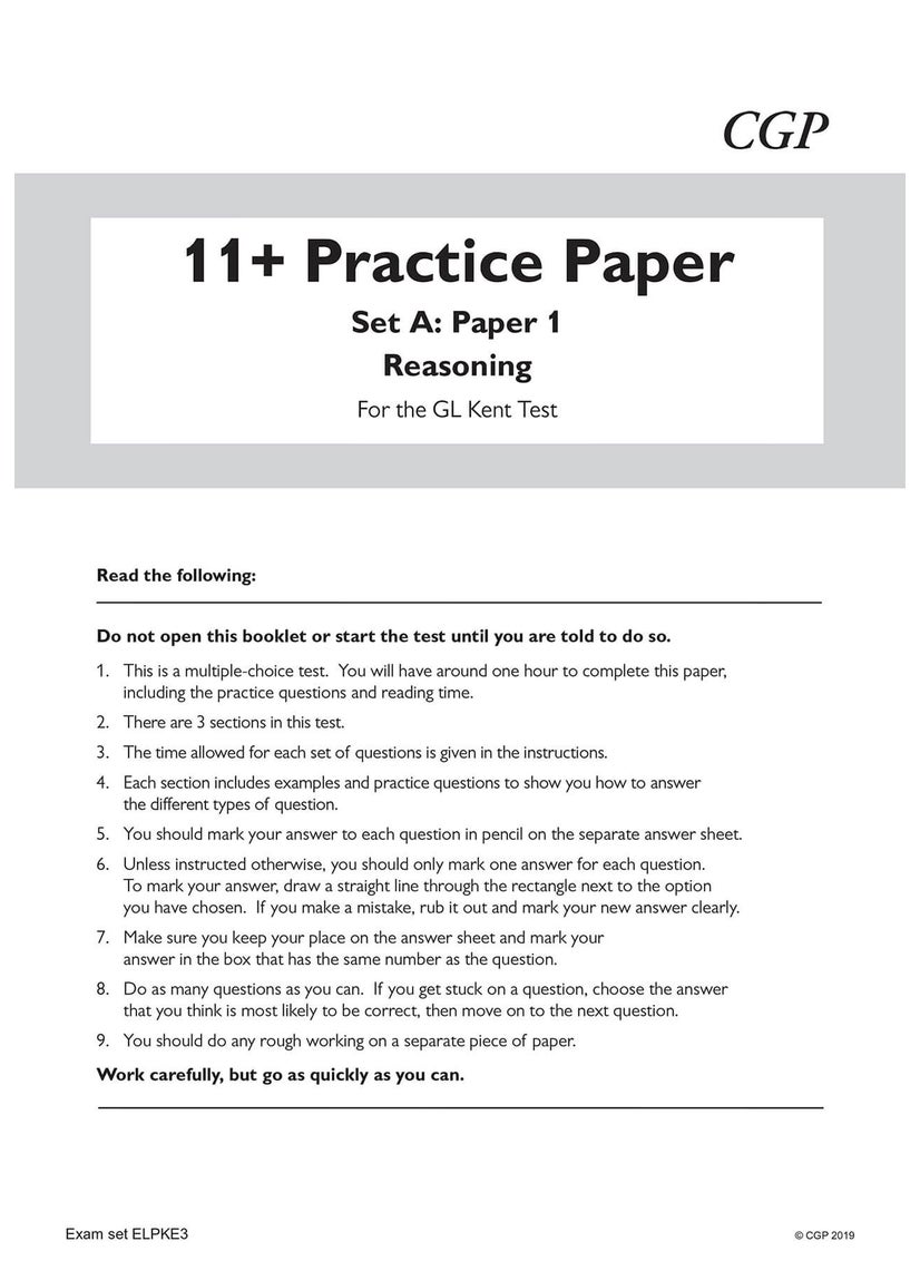 null - Kent Test 11+ GL Practice Papers (with Parents' Guide & Online Edition) - Image 1