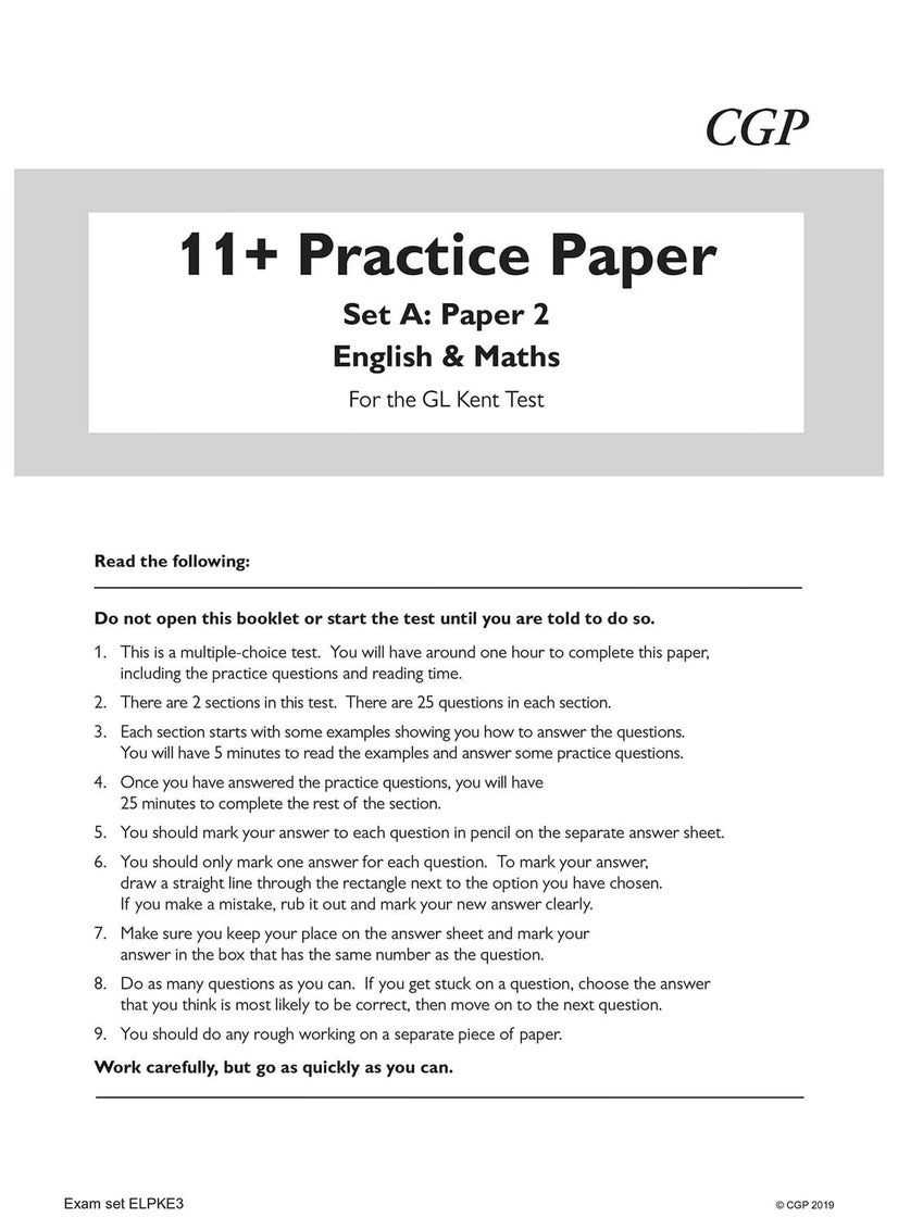 null - Kent Test 11+ GL Practice Papers (with Parents' Guide & Online Edition) - Image 1