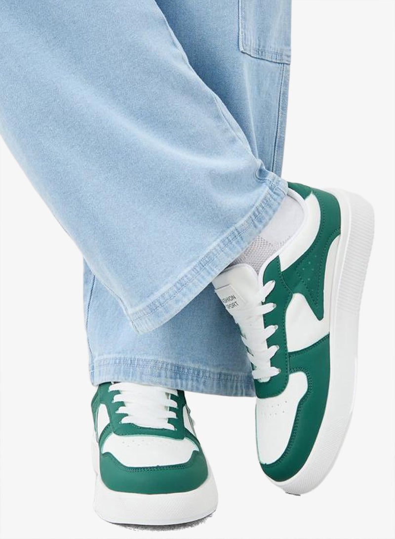 Styli Active Color Block Breathable Lace Up Sneakers - Image 2