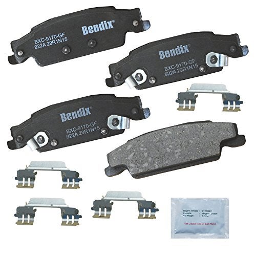 Bendix Priority1 CFC922A Ceramic Rear Brake Pads for Cadillac CTS 2007-2003, STS 2011-2005, Pontiac Grand Prix 2008-2005 - Image 1