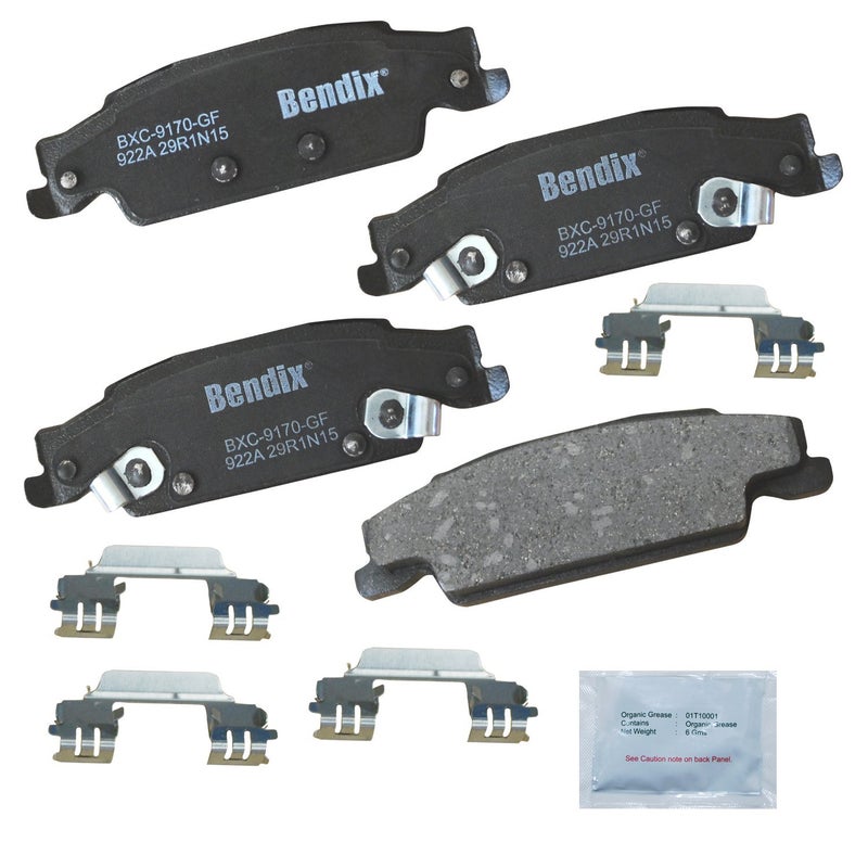 Bendix Priority1 CFC922A Ceramic Rear Brake Pads for Cadillac CTS 2007-2003, STS 2011-2005, Pontiac Grand Prix 2008-2005 - Image 3