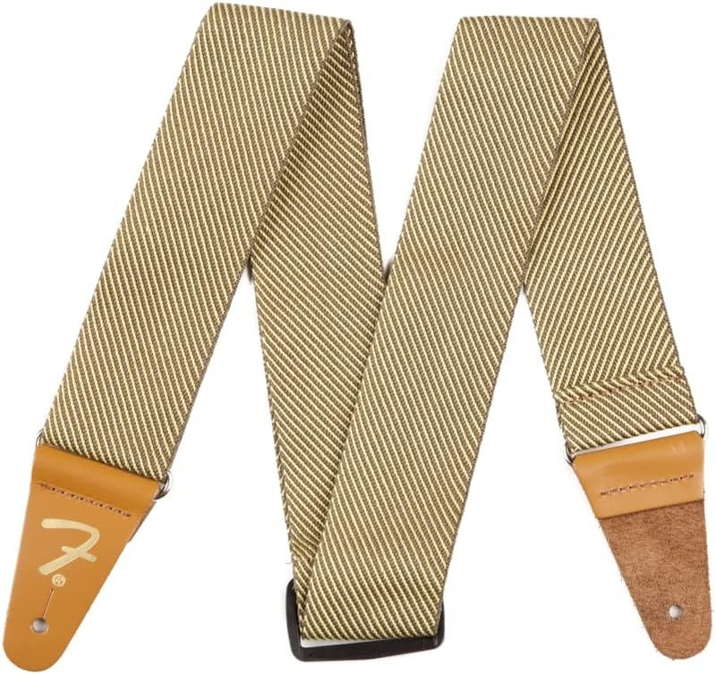 Fender Modern Tweed Guitar Strap - 2 Inch Adjustable Strap in Classic Yellow Tweed Design - Image 1