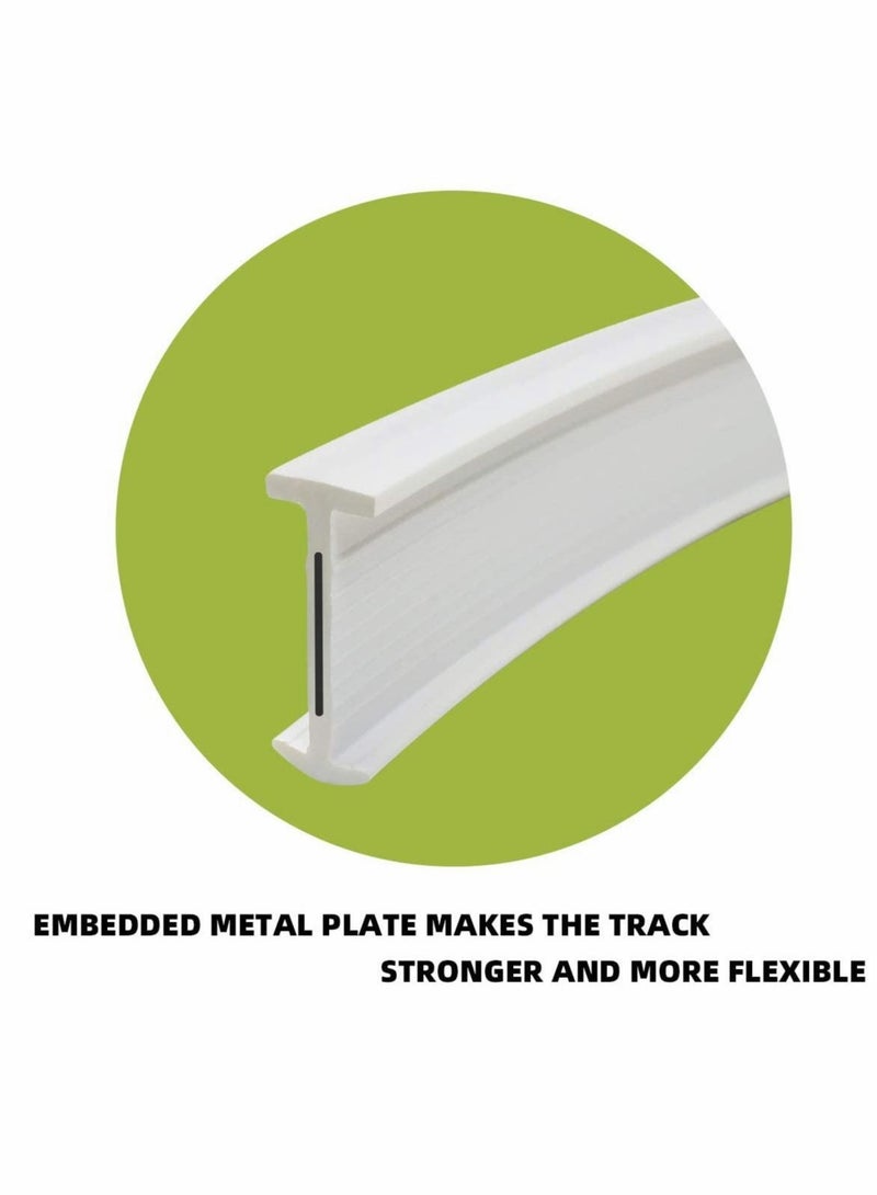 كابتن تيك Flexible Bendable Curtain Track, Curved Ceiling Track for Curtains, Room Dividing Ceiling Track System (10ft) - Image 4