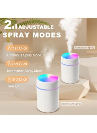 220ML Humidifiers For Bedroom, Portable Humidifier With LED Colorful Gradient Light,Essential Oil Diffuser with Cotton Stick And USB Data Cable. Humidifier Large Room For Travel, Office, Bedroom, Baby Room, Plants, Home,Car - view 3