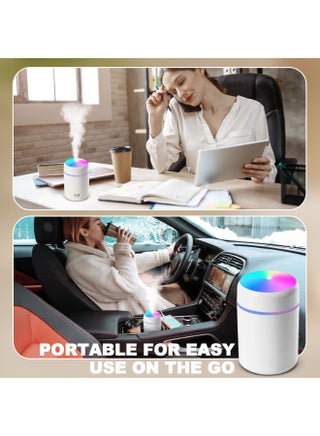 220ML Humidifiers For Bedroom, Portable Humidifier With LED Colorful Gradient Light,Essential Oil Diffuser with Cotton Stick And USB Data Cable. Humidifier Large Room For Travel, Office, Bedroom, Baby Room, Plants, Home,Car - view 4