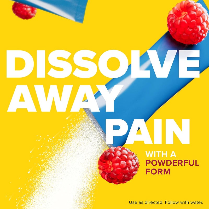 Bayer New Rapid Relief Powder Packs with Aspirin  Caffeine Dissolvable Fast Acting Pain Relief Works at Site of Pain to Relieve Headache Muscle and Body Pain Raspberry Flavor 10 Count - Image 5
