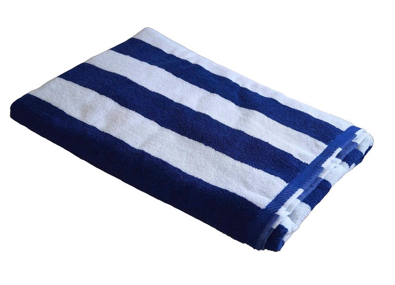 Vissage Blue White Cabana Plush Pool Towel 900gms 90CM180CM - Image 3