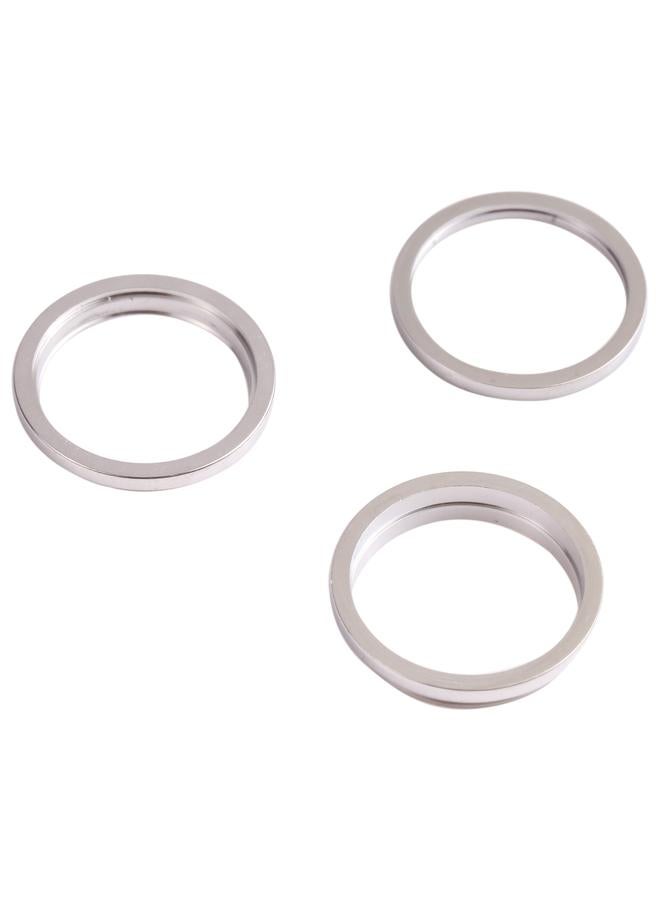 إيروريكس 3 قطع من عدسات الكاميرا الخلفية الزجاجية المعدنية الخارجية الواقية الدائرية لهاتف iPhone 13 Pro Max (أبيض) - Image 2