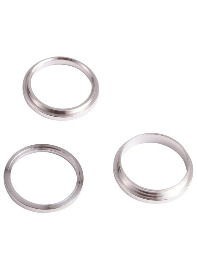 إيروريكس 3 قطع من عدسات الكاميرا الخلفية الزجاجية المعدنية الخارجية الواقية الدائرية لهاتف iPhone 13 Pro Max (أبيض) - Image 3