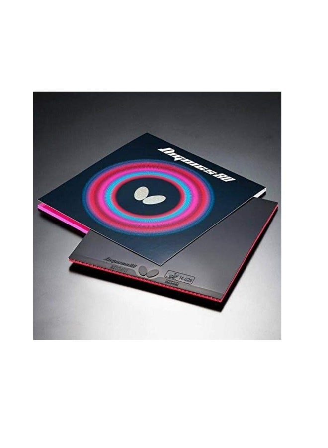 BUTTERFLY Dignics 80 Table Tennis Rubber Inverted Professional Table Tennis Rubber Black (2.1mm) 4906901200166 - Image 2