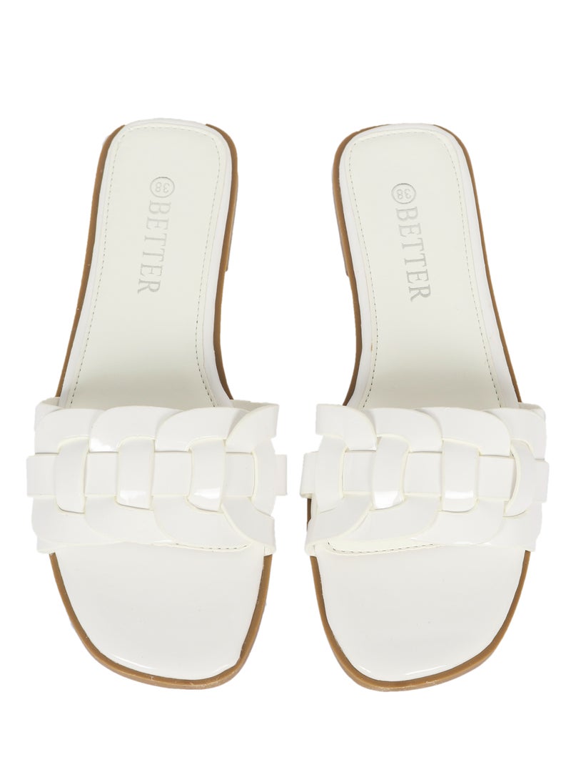 Better Ladies Flat Sandal White  - Image 2