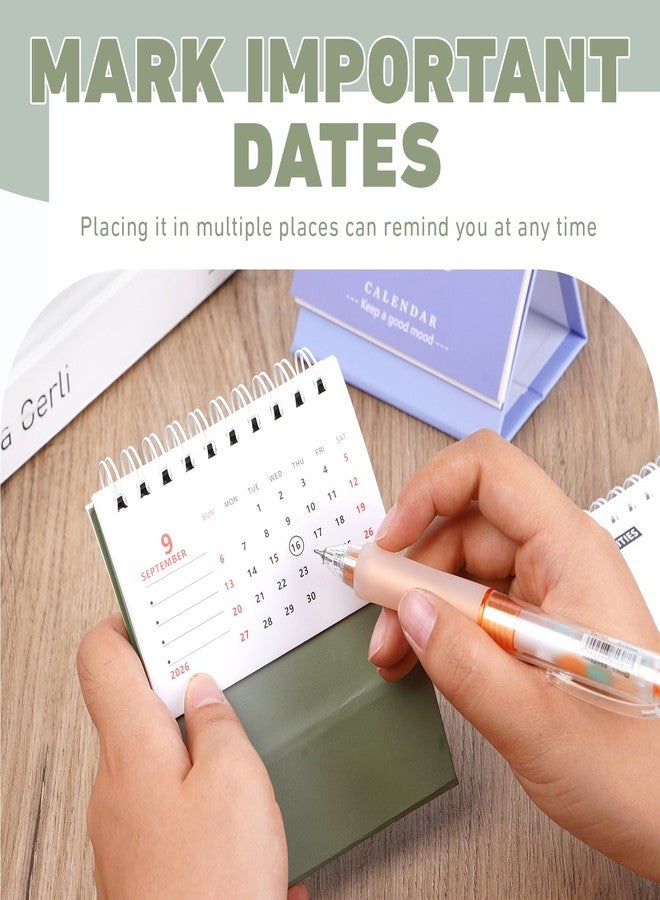 FACULX 8/16 for MINI Desk Calendar 2026, for MINI Desk Calendar 2025-2026 - Runs From July 2025 until December 2026, Small Desktop Calendar Thick Paper Twin-Wire Binding for Home Office School (16pcs) - Image 4
