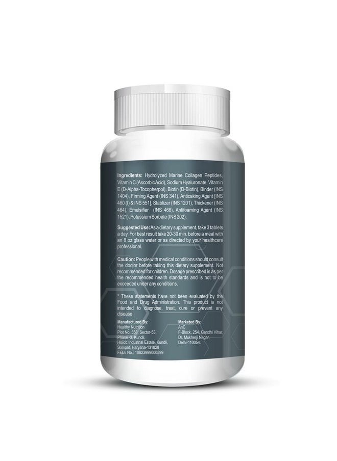 ANC Marine Collagen 3000Mg Peptides For Men & Women Supports Healthy Skin, Hair, Nails, Bone & Joint (180 Tablets)  - Image 2