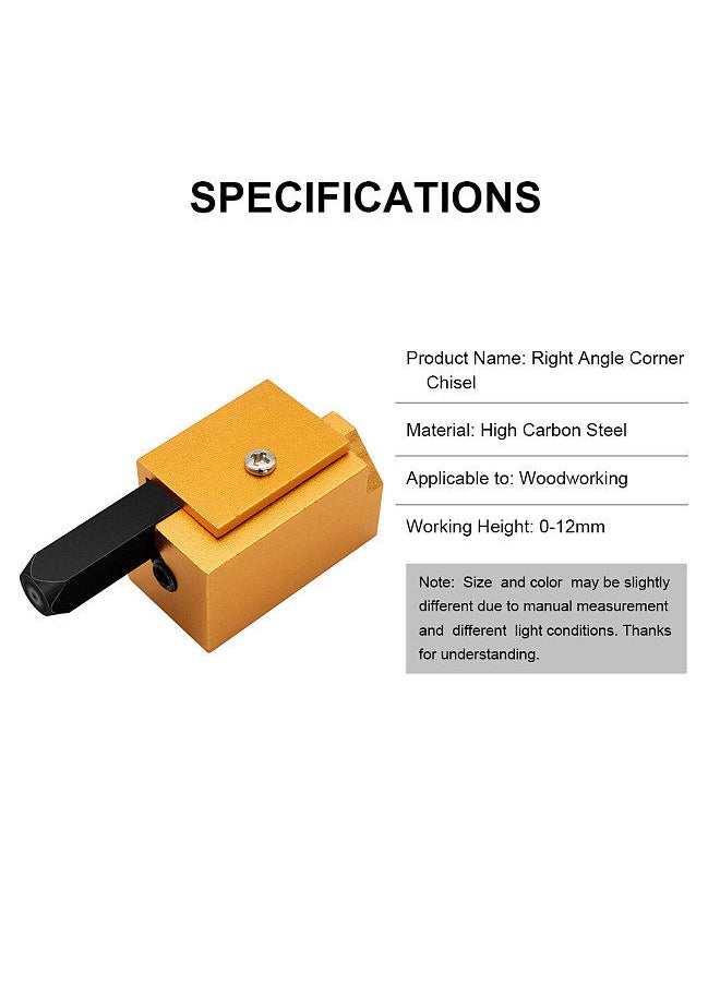 Generic Right Angle Corner Chisel Square DIY Punch Hinge Recess Corner Wood Chiseling Deburring for Door Drawer Frame Carpenters Woodworking Tool  - Image 5