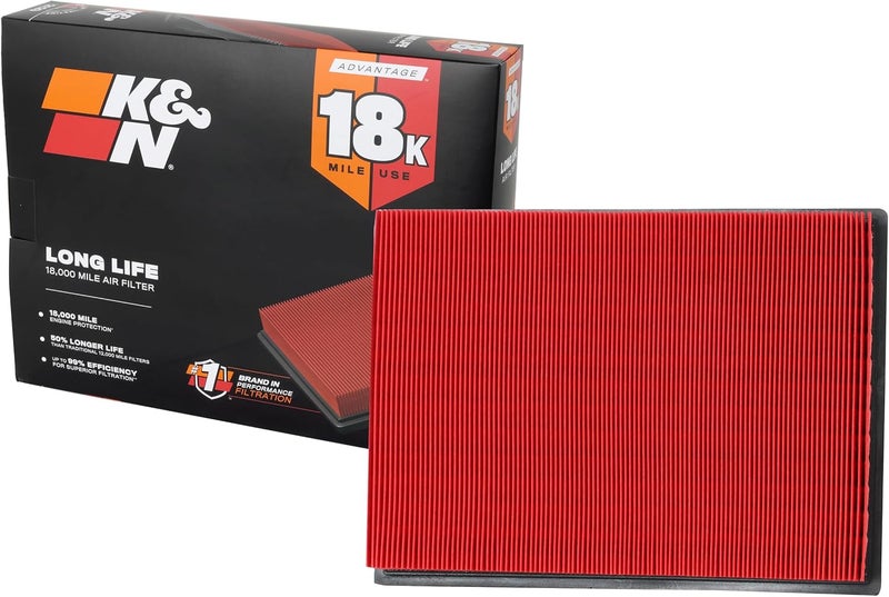 K+N Engine Air Filter: Long Life 18,000 Mile Replacement Air Filter: Compatible with 2010-2019 Toyota/Lexus SUV V6/V8 (4runner, GX460, Land Cruiser, FJ Cruiser, Prado), KNA-2438 Gulf approved global quality - Image 1