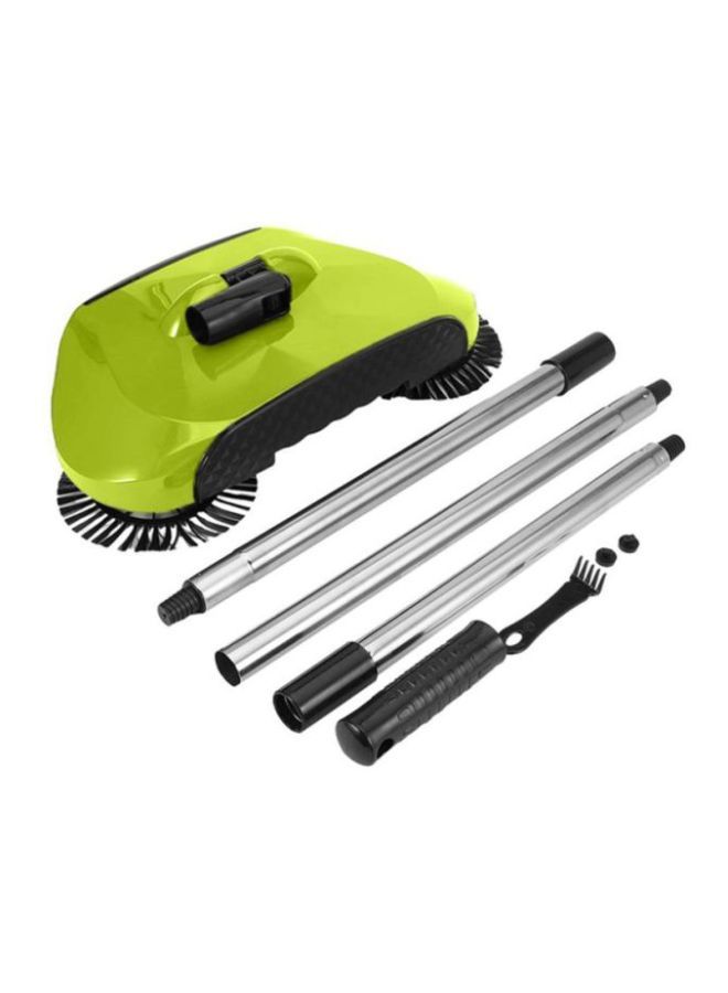 NIBEMINENT 360 Degree Rotating Brush Spin Hand Broom Green/Black/Silver 112x30x17cm - Image 1