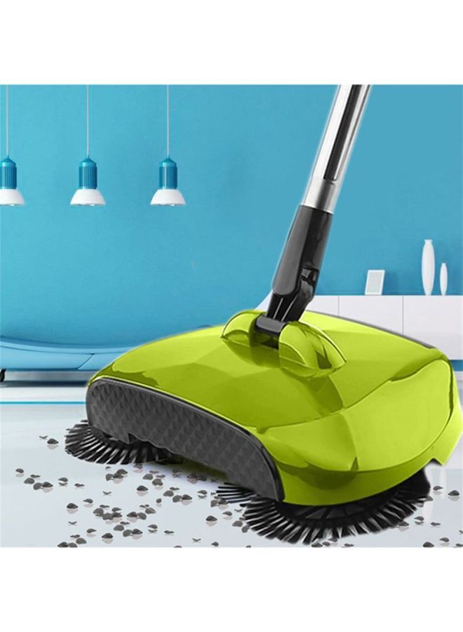 NIBEMINENT 360 Degree Rotating Brush Spin Hand Broom Green/Black/Silver 112x30x17cm - Image 3