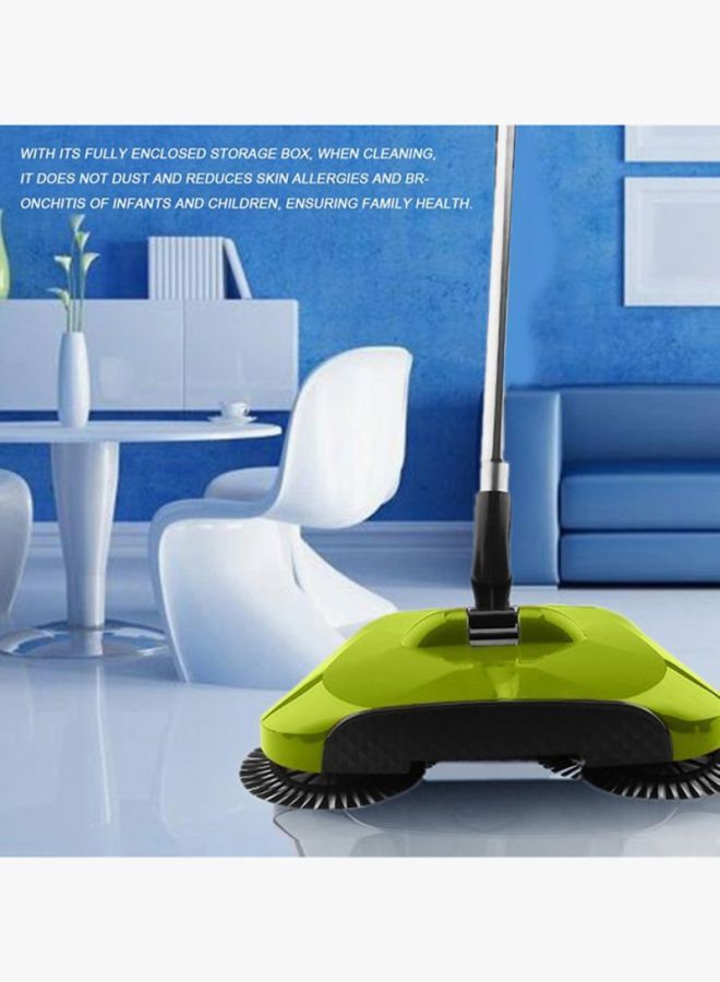 NIBEMINENT 360 Degree Rotating Brush Spin Hand Broom Green/Black/Silver 112x30x17cm - Image 4