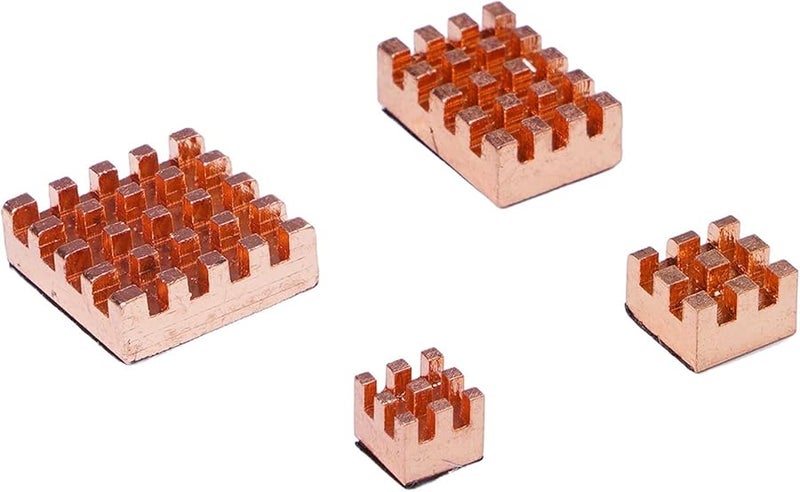 مجموعة مشتت حراري من النحاس النقي لراسبيري باي 4B مع وسائد حرارية 20 قطعة بمقاسات متنوعة - Image 1