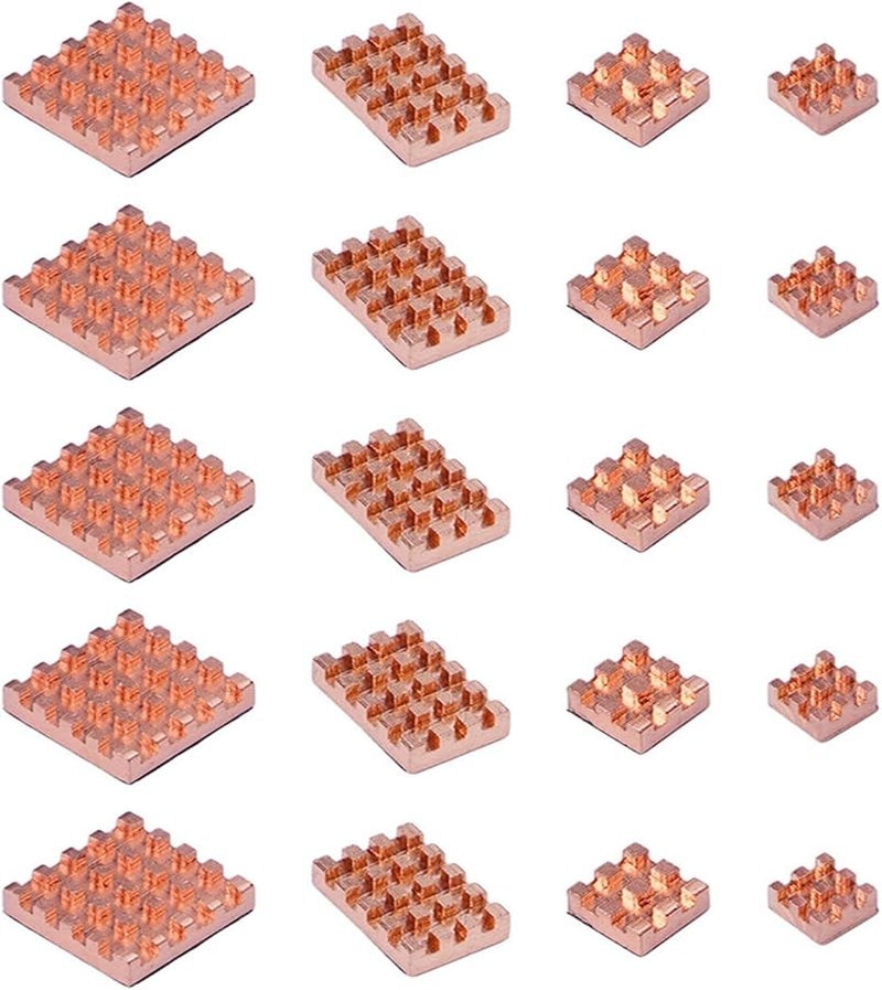 مجموعة مشتت حراري من النحاس النقي لراسبيري باي 4B مع وسائد حرارية 20 قطعة بمقاسات متنوعة - Image 5