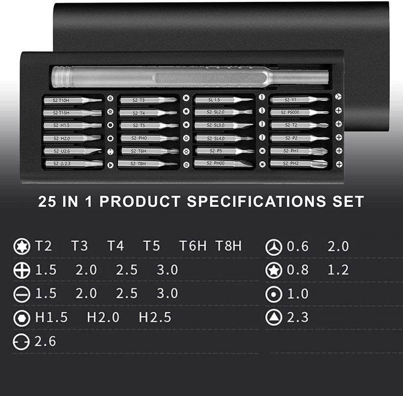1Goal 1Goal 24 in 1 Precision Screwdriver Set S2 Steel MultiPurpose Magnetic Bits with Smart Case  - Image 3
