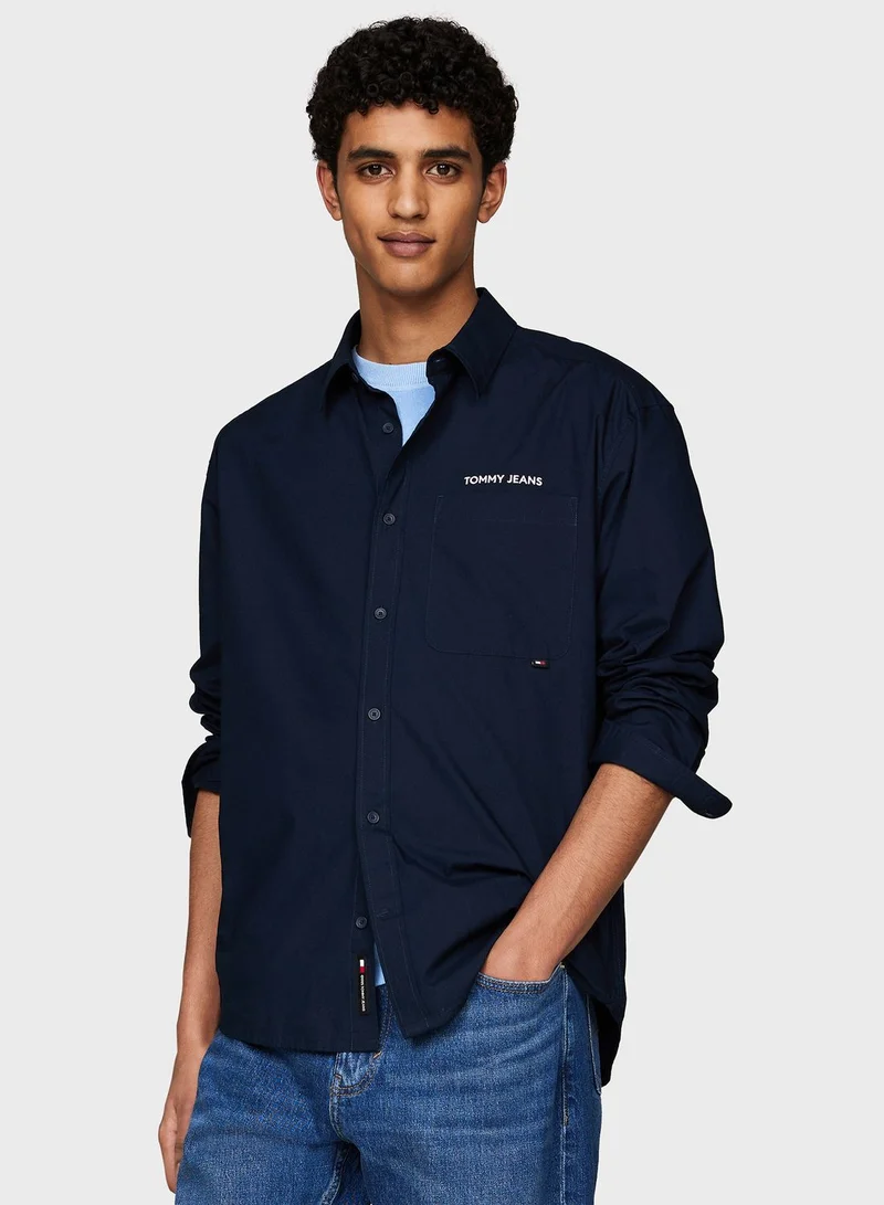 TOMMY JEANS Logo Regular Fit Shirt