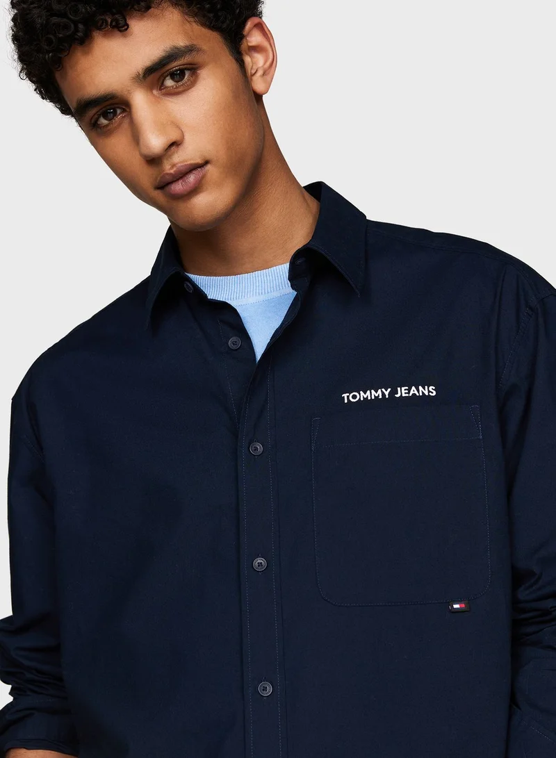 TOMMY JEANS Logo Regular Fit Shirt