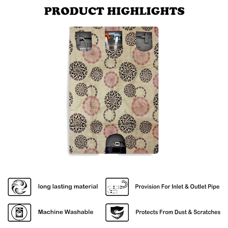 KANUSHI Industries MicrowaveOven Top Cover with 4 Utility Pockets 1 Pc Front Load Automatic Washing Machine CoverColor MulticolorMicroWASMACFRONTNWNEW07 - Image 5