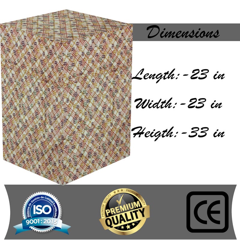 KANUSHI Industries MicrowaveOven Top Cover with 4 Utility Pockets 1 Pc Front Load Automatic Washing Machine CoverColor MulticolorMicroWASMACFRONTNWNEW07 - Image 4