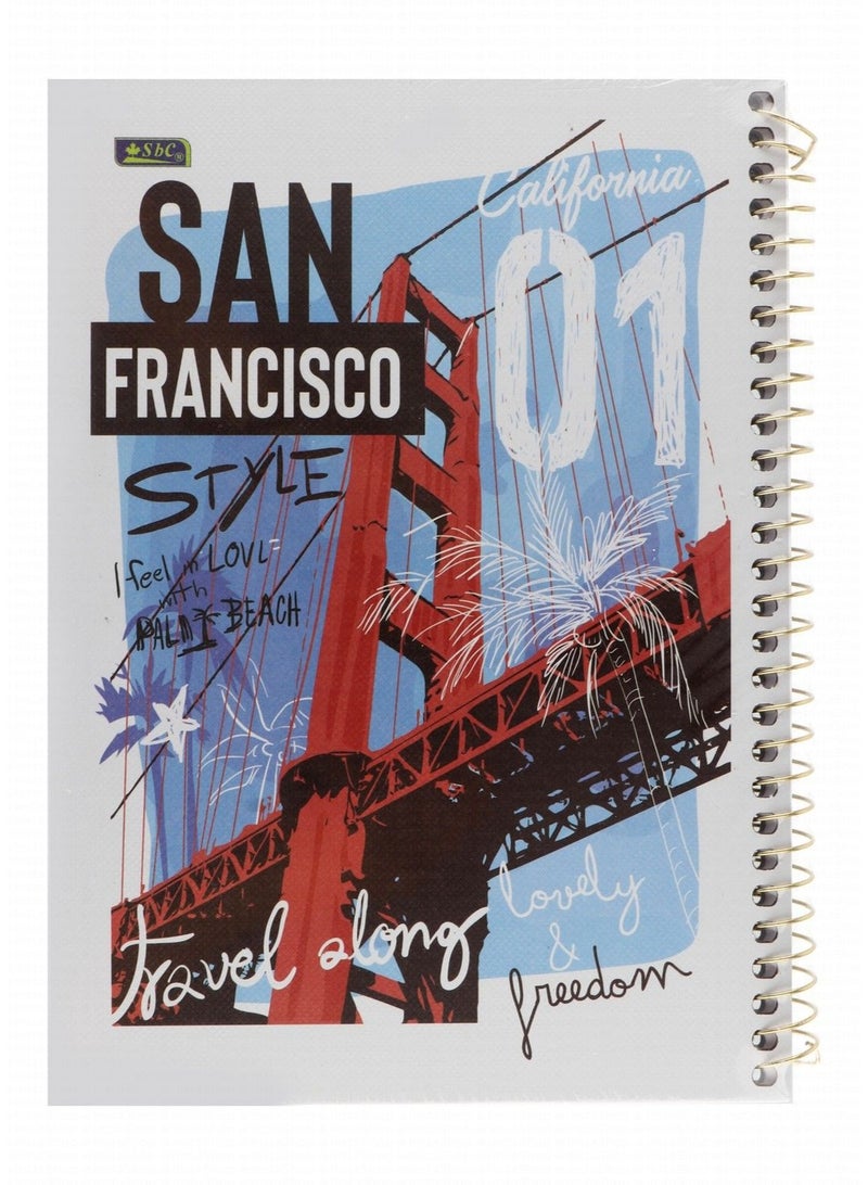 SBC 1-Piece B5 Size Single Line Notebook 100 Sheets Assorted Designs - Image 3