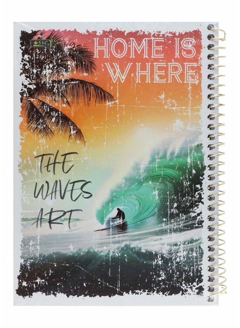 SBC 1-Piece B5 Size Single Line Notebook 100 Sheets Assorted Designs - Image 1