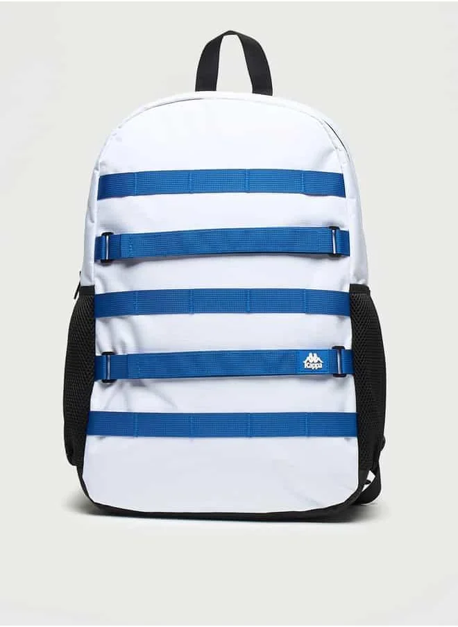 كابا Kappa Stripe Applique Backpack with Adjustable Straps and Zip Closure