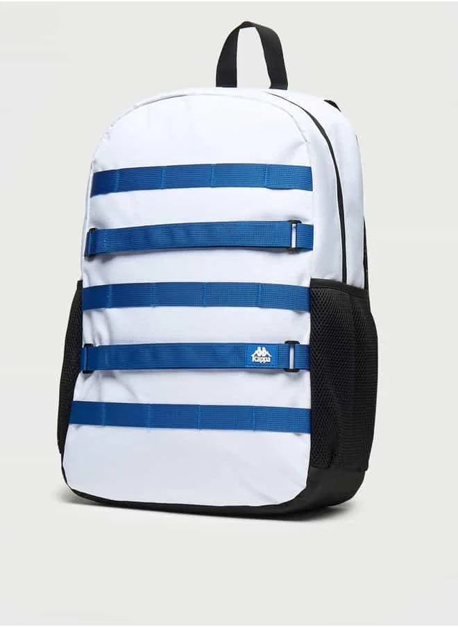 Kappa Kappa Stripe Applique Backpack with Adjustable Straps and Zip Closure