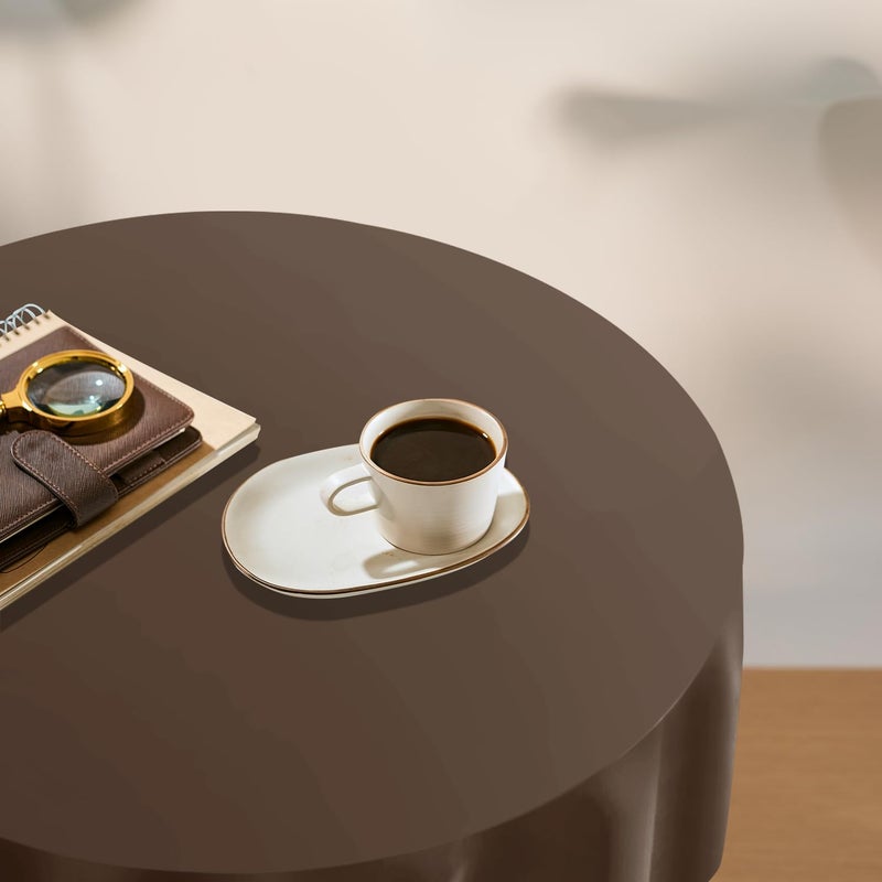 YSYJ 3 Pack Brown Plastic Tablecloth Disposable Round Table Cloth 84 Inch Table Cover for Parties - Image 5