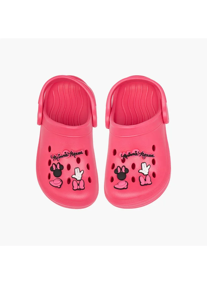 Disney Girls Minnie Mouse Accent Slip-On Clogs