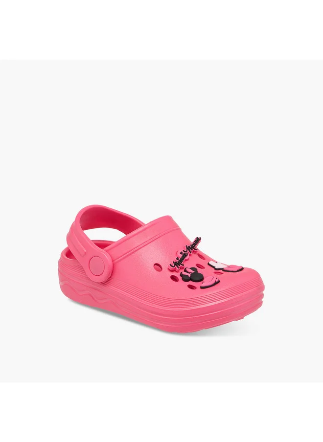 Disney Girls Minnie Mouse Accent Slip-On Clogs