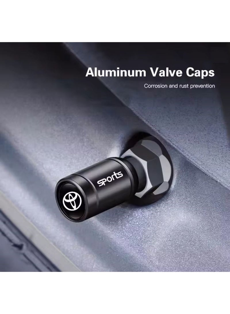 Car Valve Cap Decorative Dustproof Tire Valve Stem Caps (4pcs) Accessories For Toyota RAV4 Corolla Camry Frontier Supra CHR Hilux Tacoma Prado - Image 3