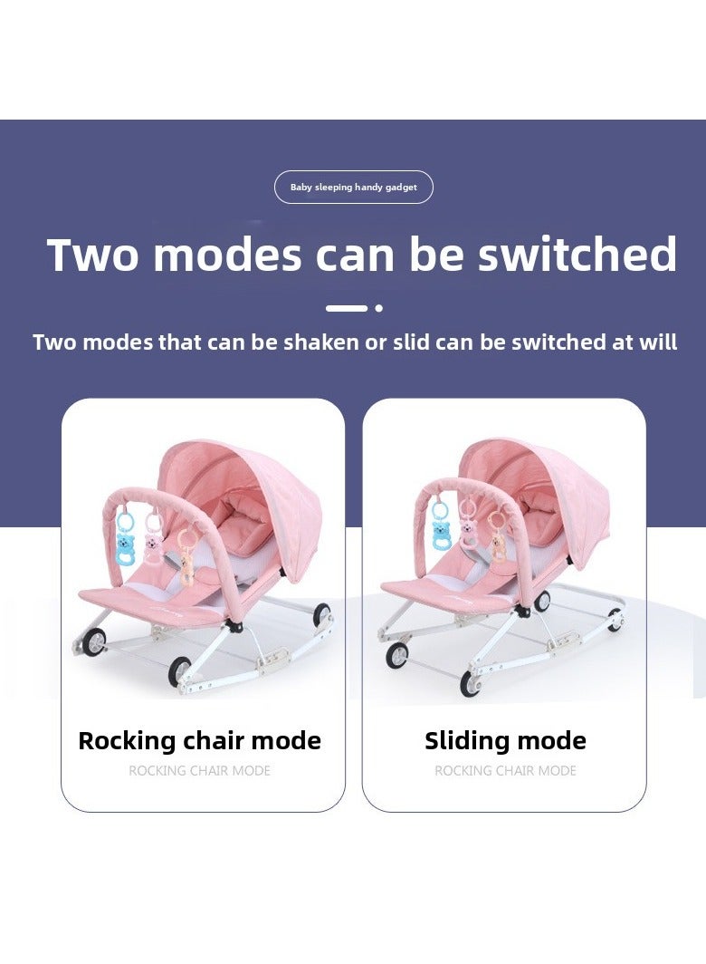 ORiTi كرسي هزاز للأطفال 0-3 شهور - كرسي هزاز يمكن دفعه، كرسي مائل، كرسي مهدئ، أداة مهدئة للأطفال - أخضر - Image 3