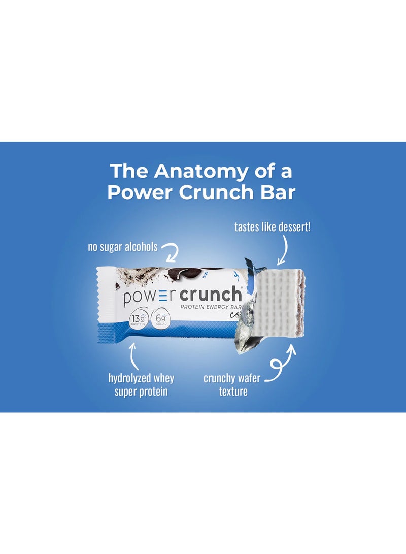 power crunch Protein Wafer Energy Bar - Cookies and Crème - (12 Bars) - Image 3