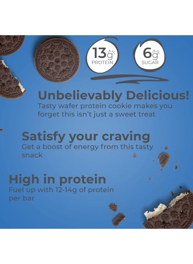 power crunch Protein Wafer Energy Bar - Cookies and Crème - (12 Bars) - Image 4