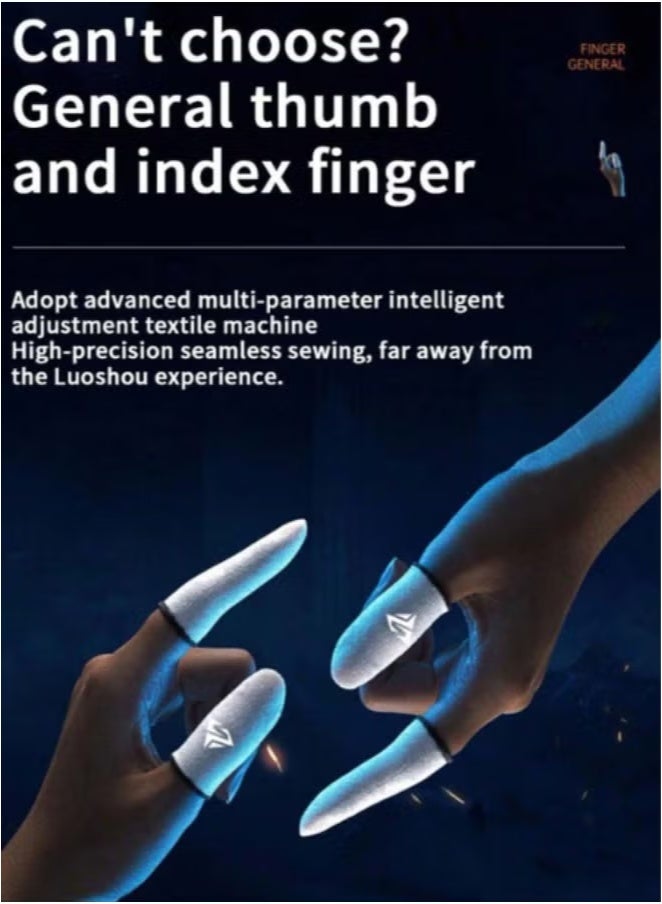 2 pcs Gaming Finger Gloves Paired With A Metal Storage Box  - Image 2