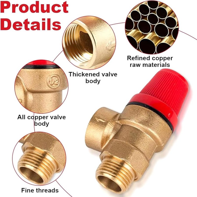 Brass Pressure Relief Valve DN15 1 2 Inch With EPDM Diaphragm For Water Oil - Image 5
