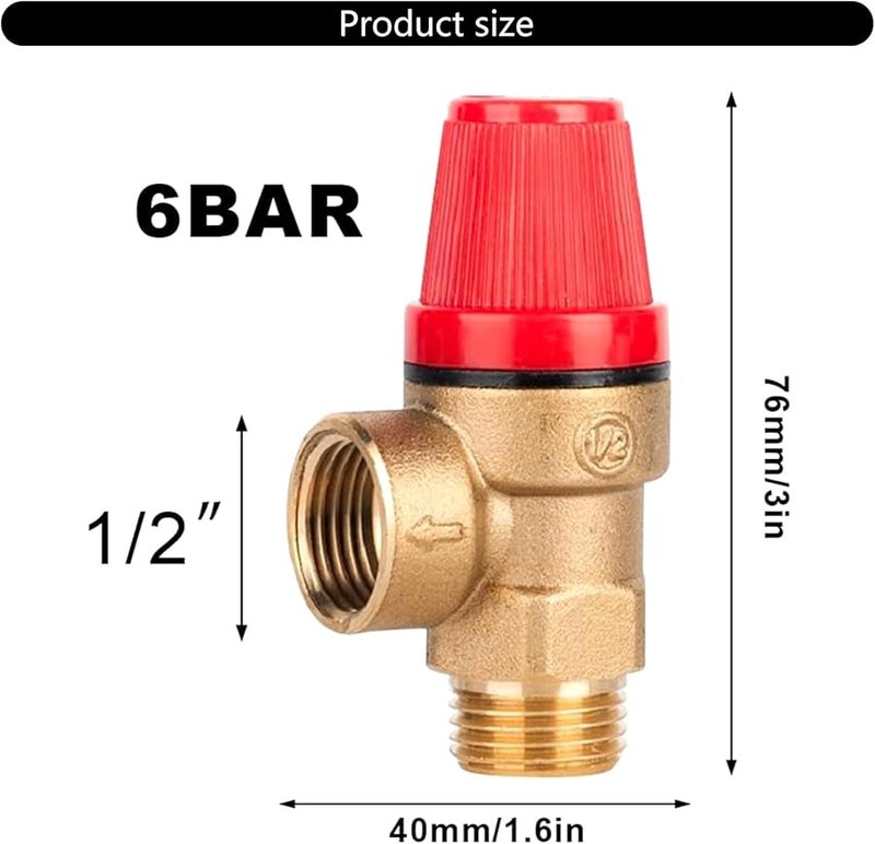 Brass Pressure Relief Valve DN15 1 2 Inch With EPDM Diaphragm For Water Oil - Image 4